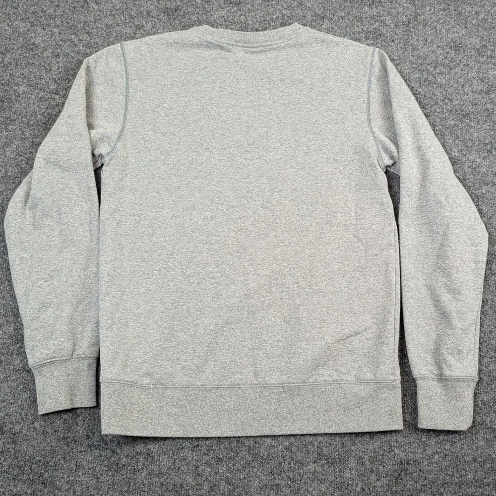 The North Face Mens Crewneck Sweatshirt Heather Gray Logo Fleece Small